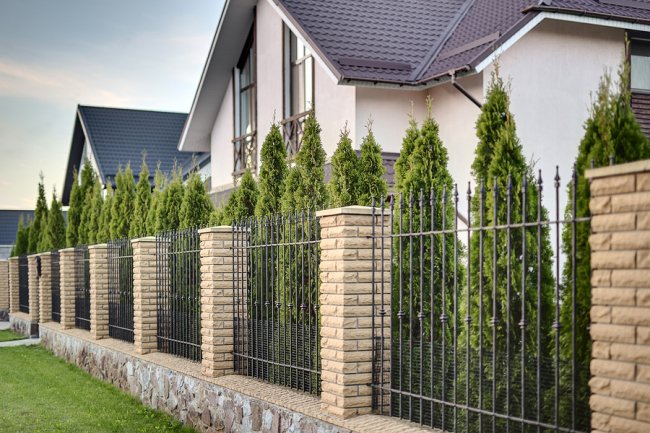 fencing near a house