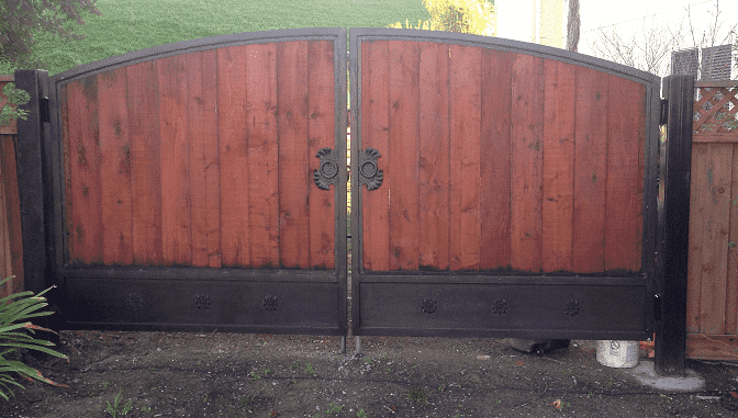 wooden gates fence