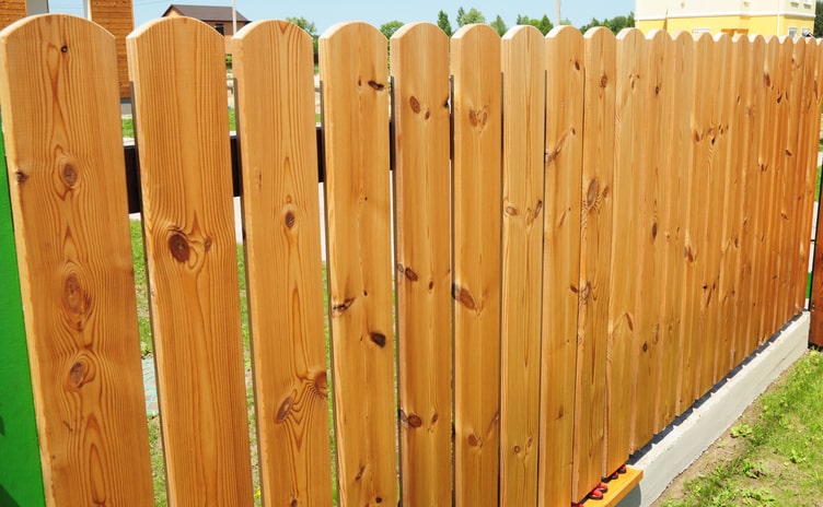 Wood fencing