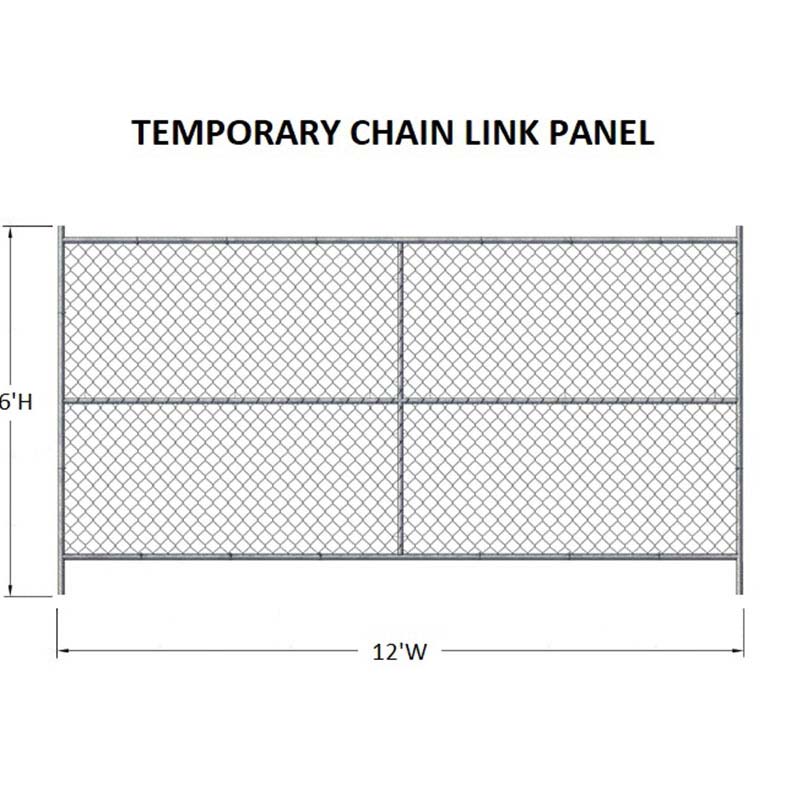 Temporary fence panel provided by A-1 Fence Inc. in San Jose, CA for site security