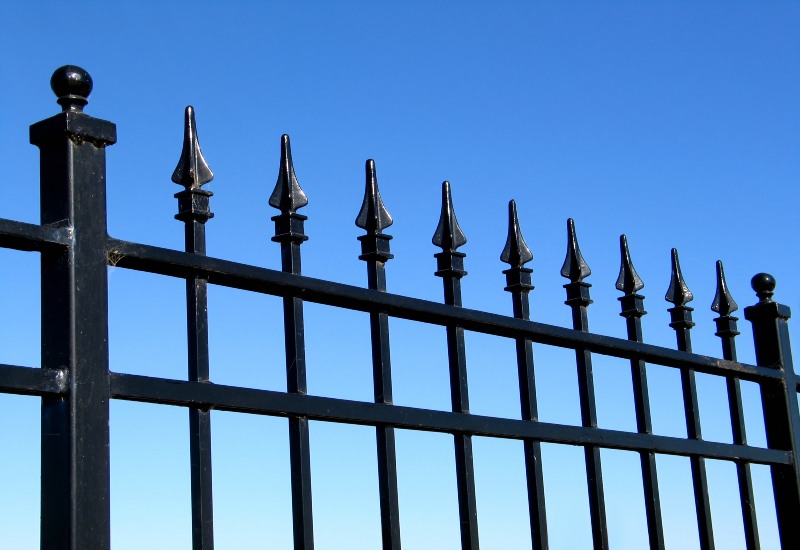 Elegant black wrought fence with decorative spindles, installed by A-1 Fence Inc. in San Jose, CA