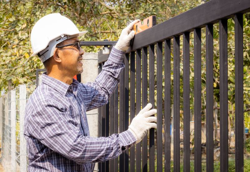 A team member from A-1 Fence Inc. is offering wrought iron fence maintenance services in San Jose